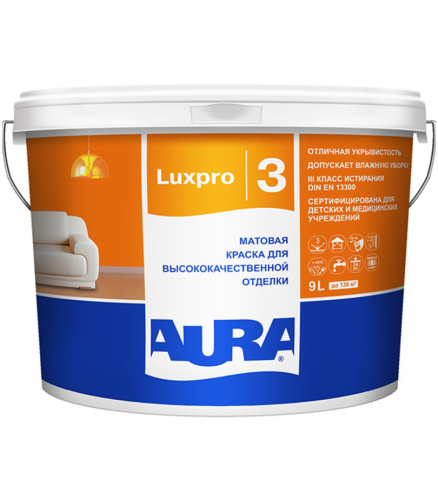 AURA Luxpro 3 TR / Аура Люкспро 3 ТиЭр - Краска интерьерная матовая