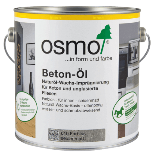 610 Бесцветное шелковисто-матовое масло для бетона Beton-Öl