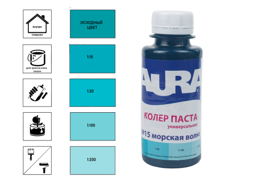 Aura / Аура - Колер паста морская волна №15