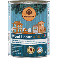 Eskaro Wood Lasur Aqua / Эскаро Вуд Лазурь Аква - Декоративно-защитная лазурь 