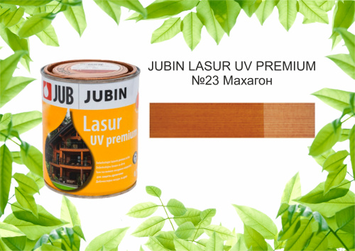 JUBIN LASUR UV PREMIUM / Юбин Лазурь УФ Премиум №23 Махагон (Аналог Белинка Топлазурь)