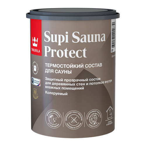 Tikkurila Supi Sauna Protect / Тиккурила Супи Сауна Протект - защитный состав для дерева в сауне и душе