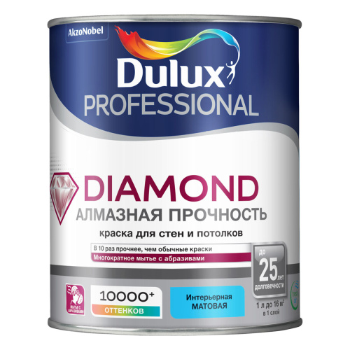 Dulux Diamond  / Дулюкс Даймонд - матовая износостойкая краска фото 2