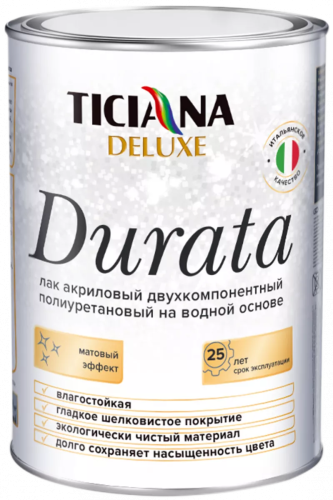 TICIANA DELUXE Durata / Тициана Делюкс Дюрата - Лак двухкомпонентный полиуретановый с отвердителем