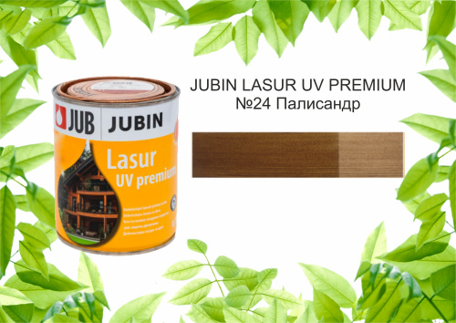 JUBIN LASUR UV PREMIUM / Юбин Лазурь УФ Премиум №24 Палисандр (Аналог Белинка Топлазурь)